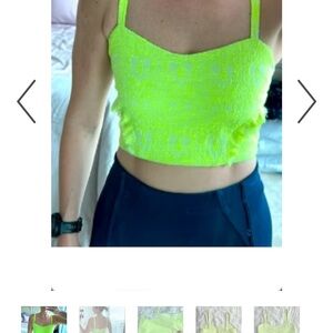 Alexis neon yellow crop top